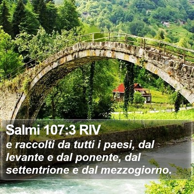 Salmi 107:3 RIV Bible Verse Image