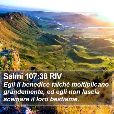 Salmi 107:38 RIV Bible Verse Image