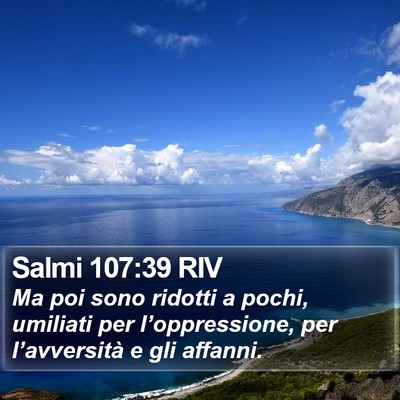 Salmi 107:39 RIV Bible Verse Image