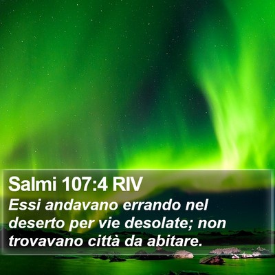 Salmi 107:4 RIV Bible Verse Image