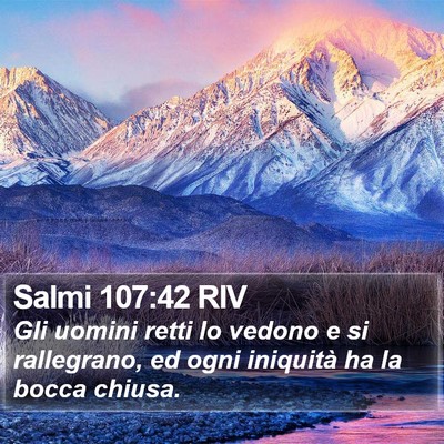 Salmi 107:42 RIV Bible Verse Image