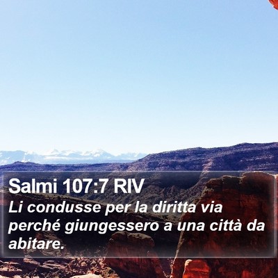 Salmi 107:7 RIV Bible Verse Image