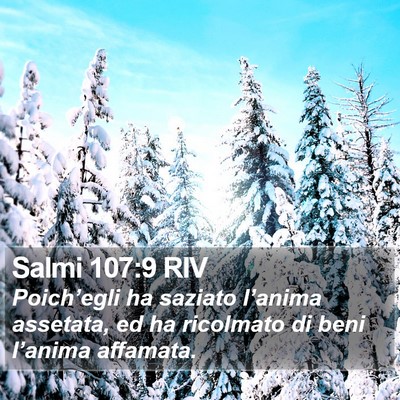 Salmi 107:9 RIV Bible Verse Image