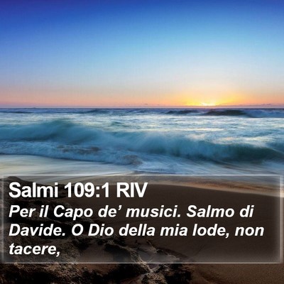 Salmi 109:1 RIV Bible Verse Image