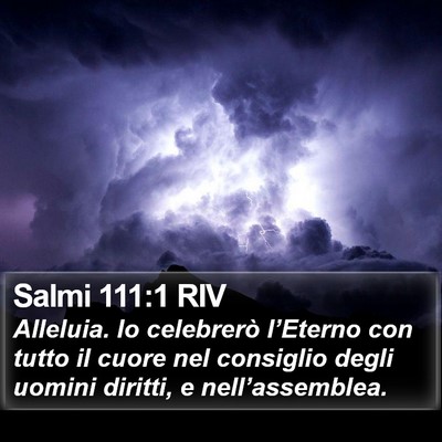 Salmi 111:1 RIV Bible Verse Image