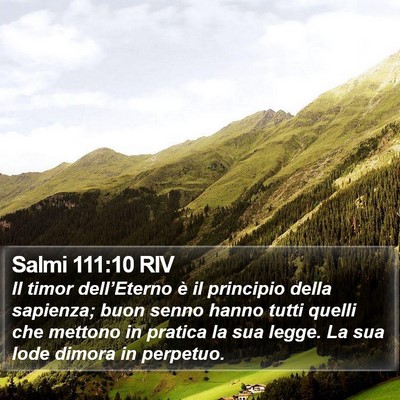 Salmi 111:10 RIV Bible Verse Image