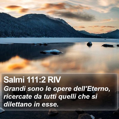 Salmi 111:2 RIV Bible Verse Image