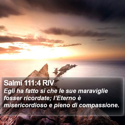 Salmi 111:4 RIV Bible Verse Image