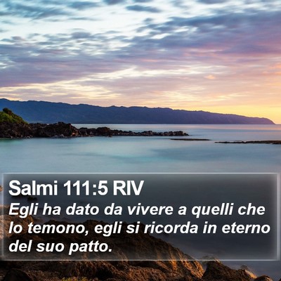 Salmi 111:5 RIV Bible Verse Image