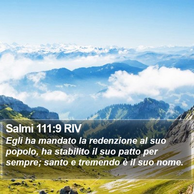 Salmi 111:9 RIV Bible Verse Image