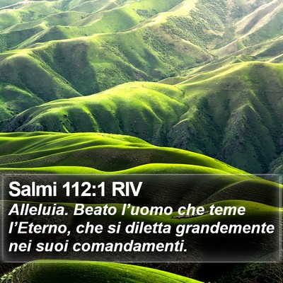 Salmi 112:1 RIV Bible Verse Image