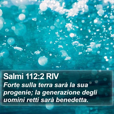 Salmi 112:2 RIV Bible Verse Image