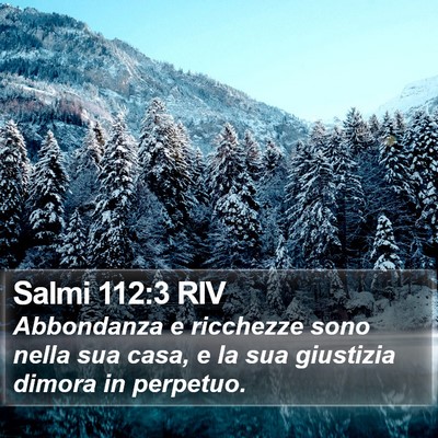 Salmi 112:3 RIV Bible Verse Image