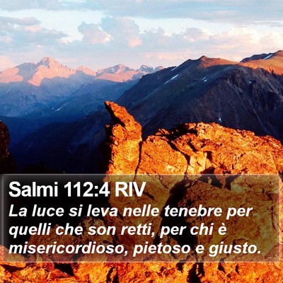 Salmi 112:4 RIV Bible Verse Image