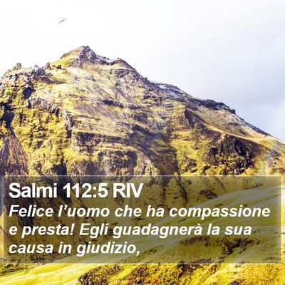 Salmi 112:5 RIV Bible Verse Image