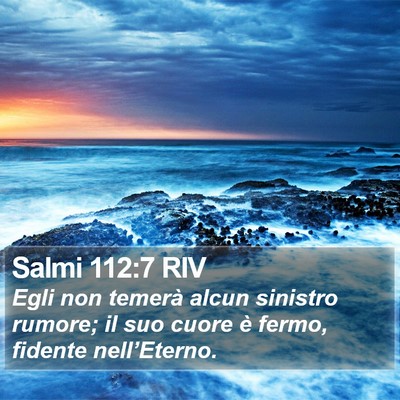 Salmi 112:7 RIV Bible Verse Image