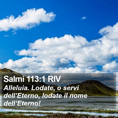 Salmi 113:1 RIV Bible Verse Image
