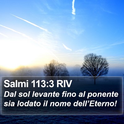Salmi 113:3 RIV Bible Verse Image