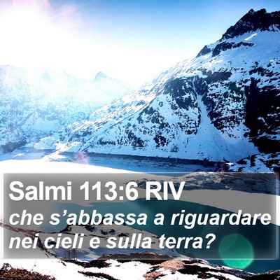 Salmi 113:6 RIV Bible Verse Image