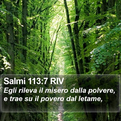 Salmi 113:7 RIV Bible Verse Image