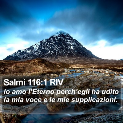 Salmi 116:1 RIV Bible Verse Image