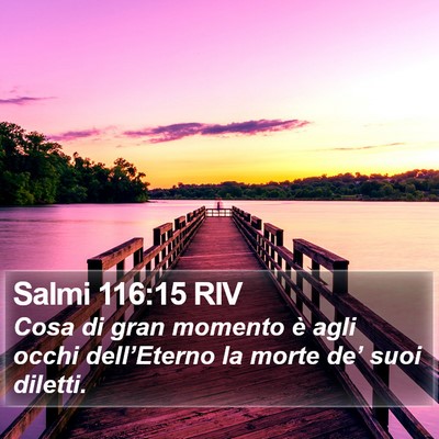 Salmi 116:15 RIV Bible Verse Image