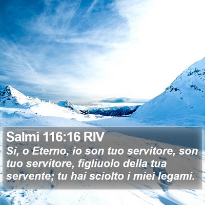 Salmi 116:16 RIV Bible Verse Image