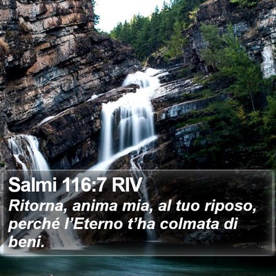 Salmi 116:7 RIV Bible Verse Image