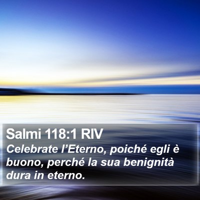 Salmi 118:1 RIV Bible Verse Image
