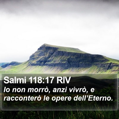 Salmi 118:17 RIV Bible Verse Image