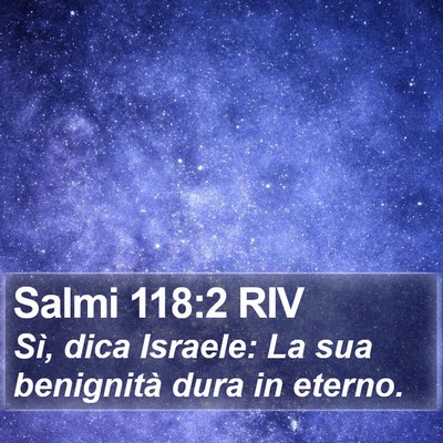 Salmi 118:2 RIV Bible Verse Image
