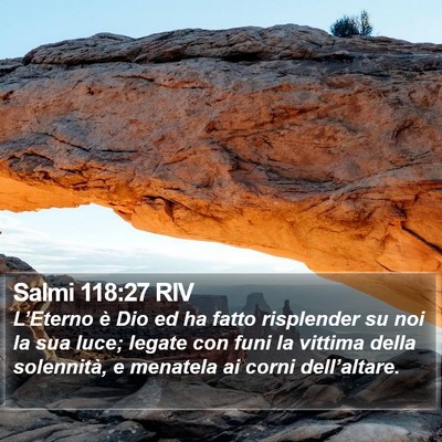 Salmi 118:27 RIV Bible Verse Image