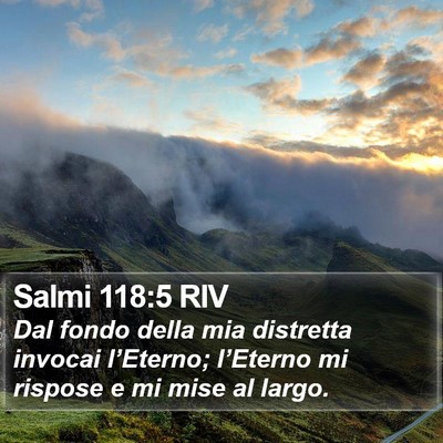 Salmi 118:5 RIV Bible Verse Image