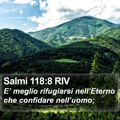 Salmi 118:8 RIV Bible Verse Image
