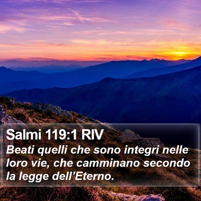 Salmi 119:1 RIV Bible Verse Image