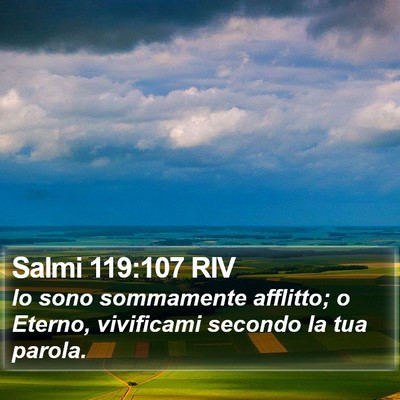 Salmi 119:107 RIV Bible Verse Image