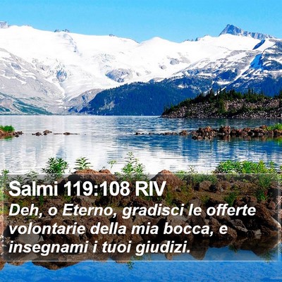 Salmi 119:108 RIV Bible Verse Image