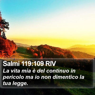 Salmi 119:109 RIV Bible Verse Image