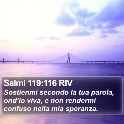 Salmi 119:116 RIV Bible Verse Image