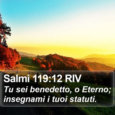 Salmi 119:12 RIV Bible Verse Image