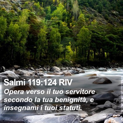 Salmi 119:124 RIV Bible Verse Image