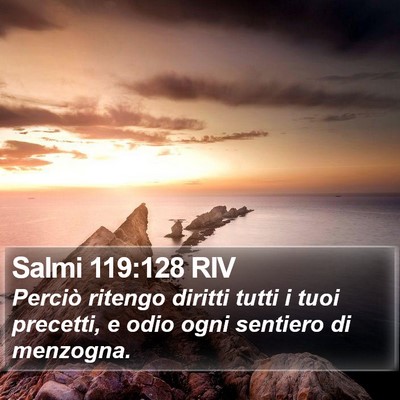 Salmi 119:128 RIV Bible Verse Image