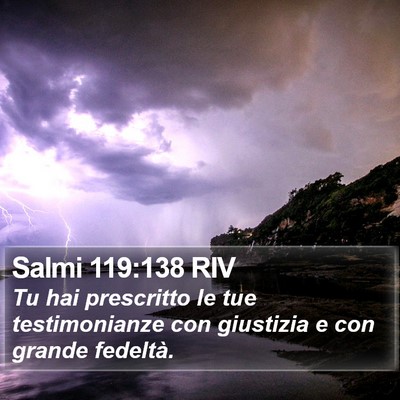 Salmi 119:138 RIV Bible Verse Image