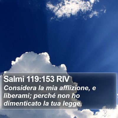 Salmi 119:153 RIV Bible Verse Image