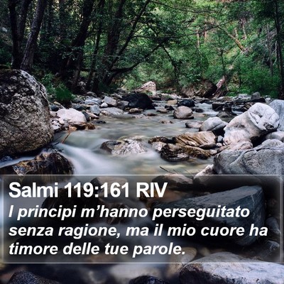 Salmi 119:161 RIV Bible Verse Image
