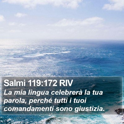 Salmi 119:172 RIV Bible Verse Image