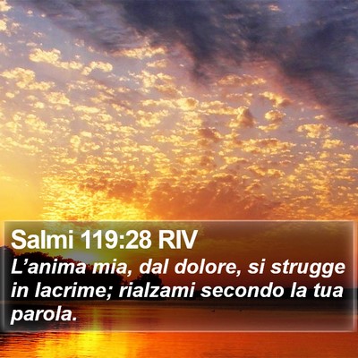 Salmi 119:28 RIV Bible Verse Image