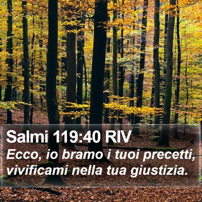 Salmi 119:40 RIV Bible Verse Image