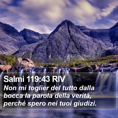 Salmi 119:43 RIV Bible Verse Image