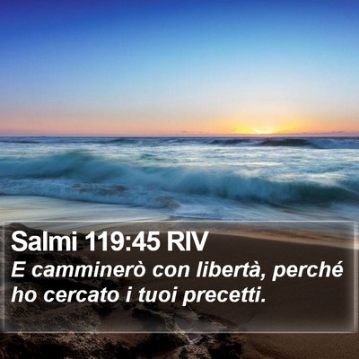 Salmi 119:45 RIV Bible Verse Image